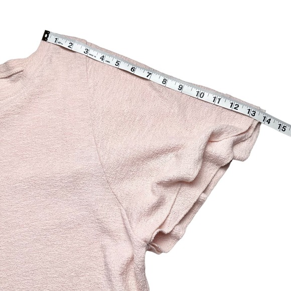 Madewell | Women | Ingrid Dolman Blush Pink Flutter Short Sleeve Top | Small - Picture 7 of 11